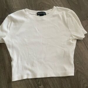 white crop top